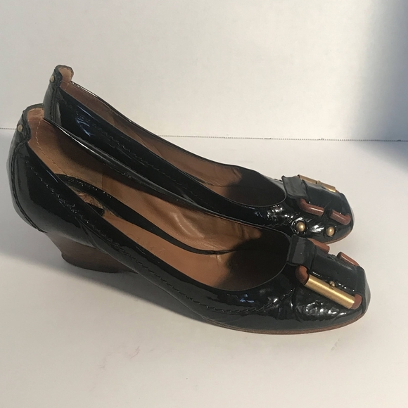 Chloe black wedge shoes vintage. Size 7.5 - Picture 7 of 12
